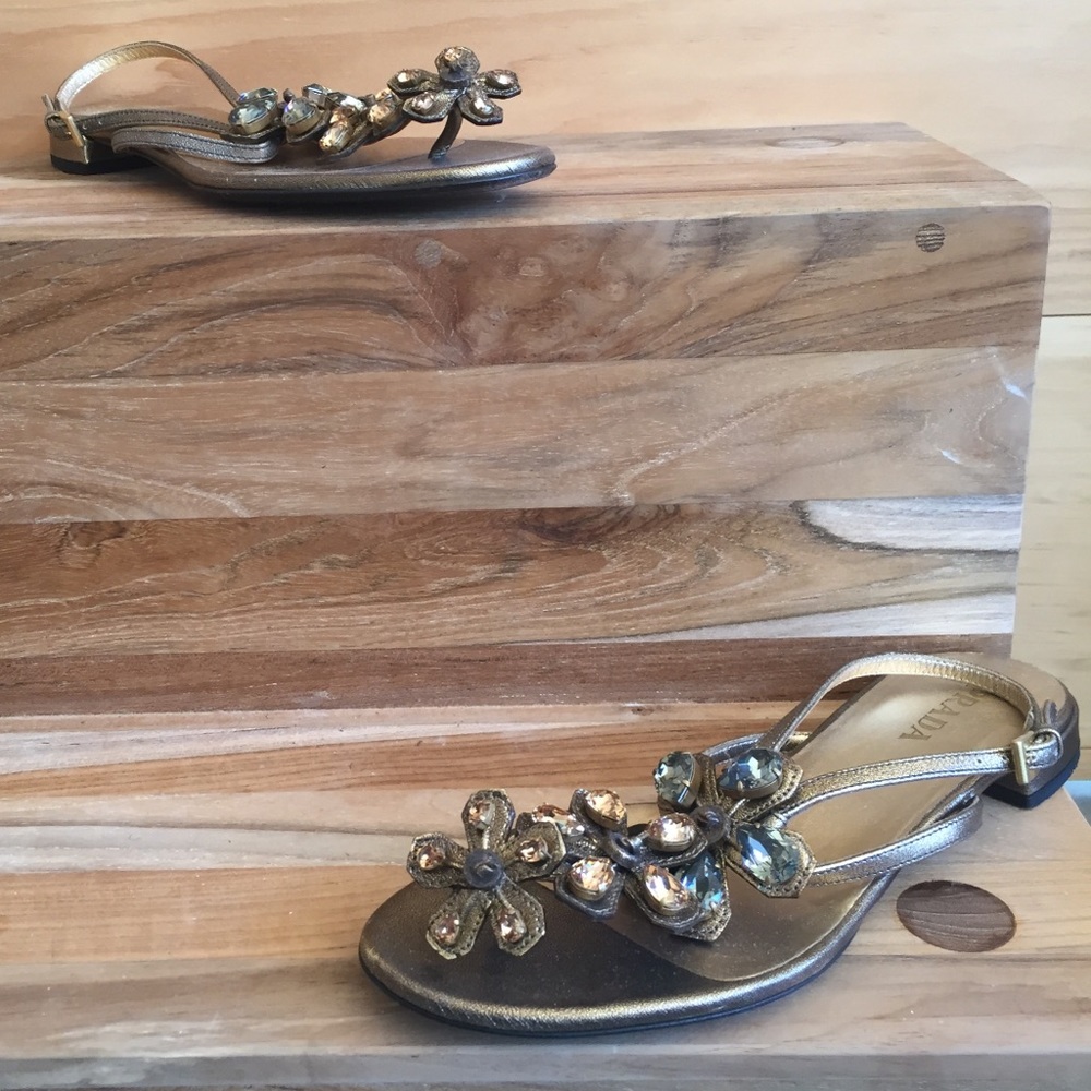Prada jeweled flats